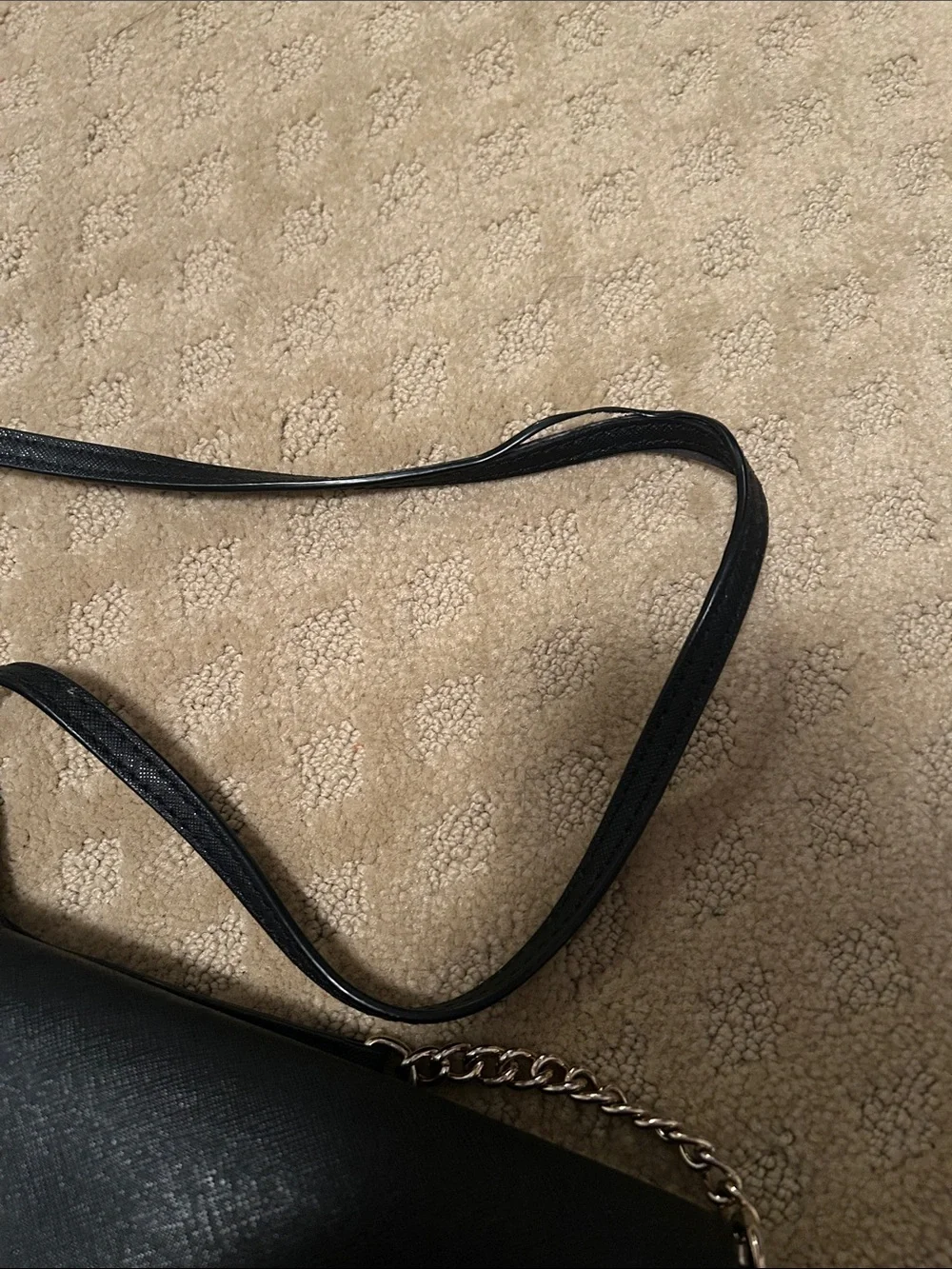 kate spade Black Leather Crossbody with Gold-Tone Accents